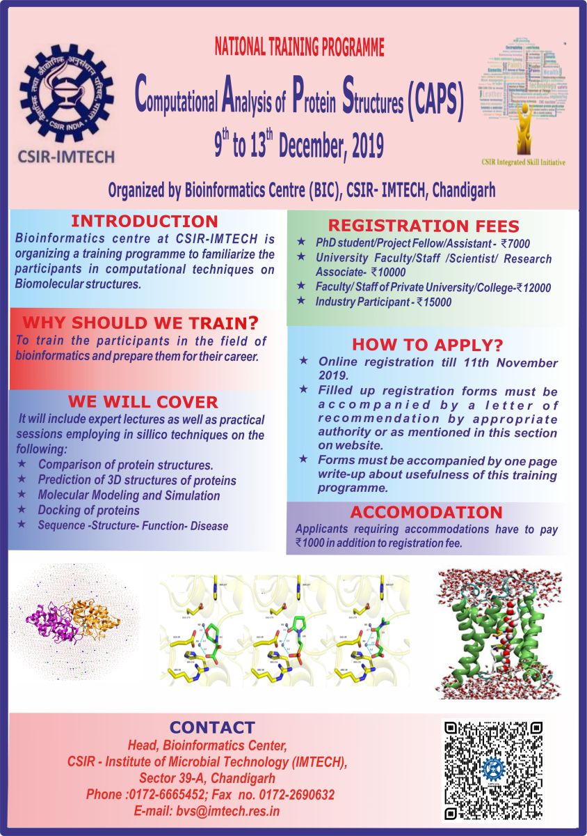 National Training Programme Computational Analysis of Protein Structures