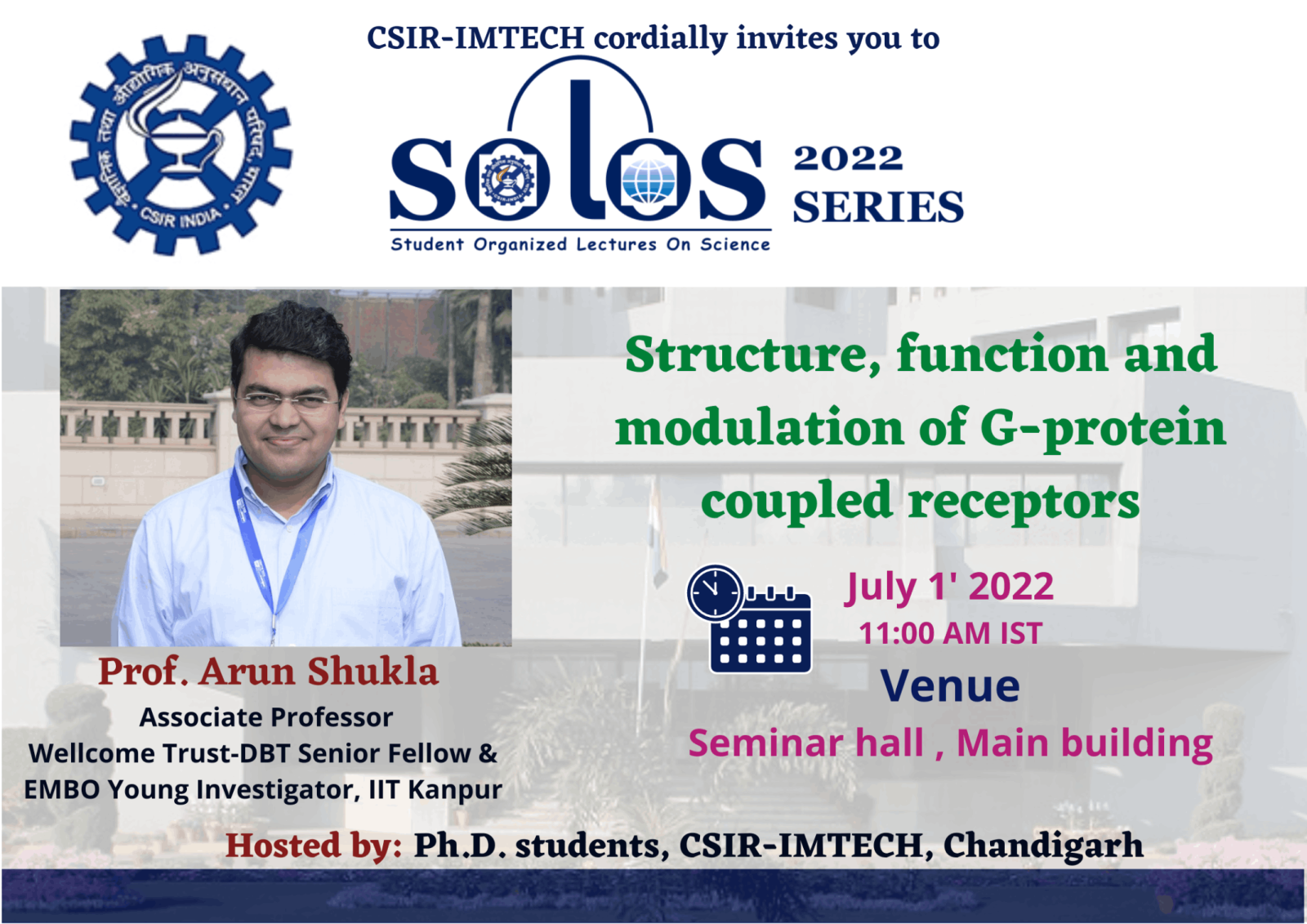 Student Organized Lectures On Science (SOLOS) 2022 Series