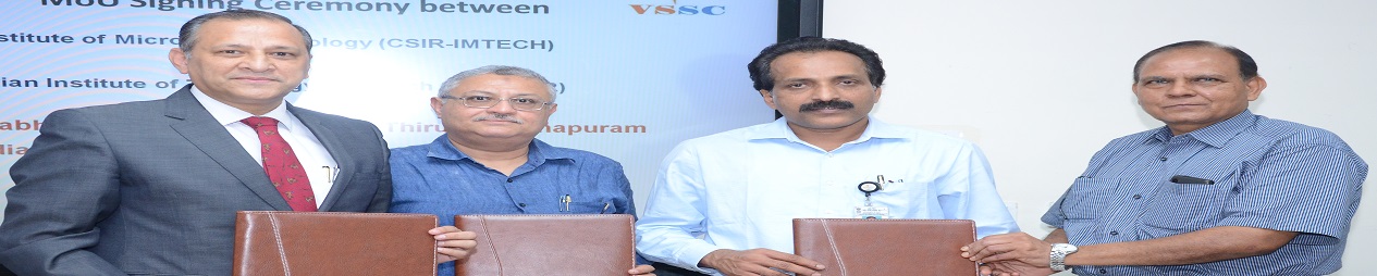 CSIR-IMTech and CSIR-IITR signed a tripartite MOU with VSSC