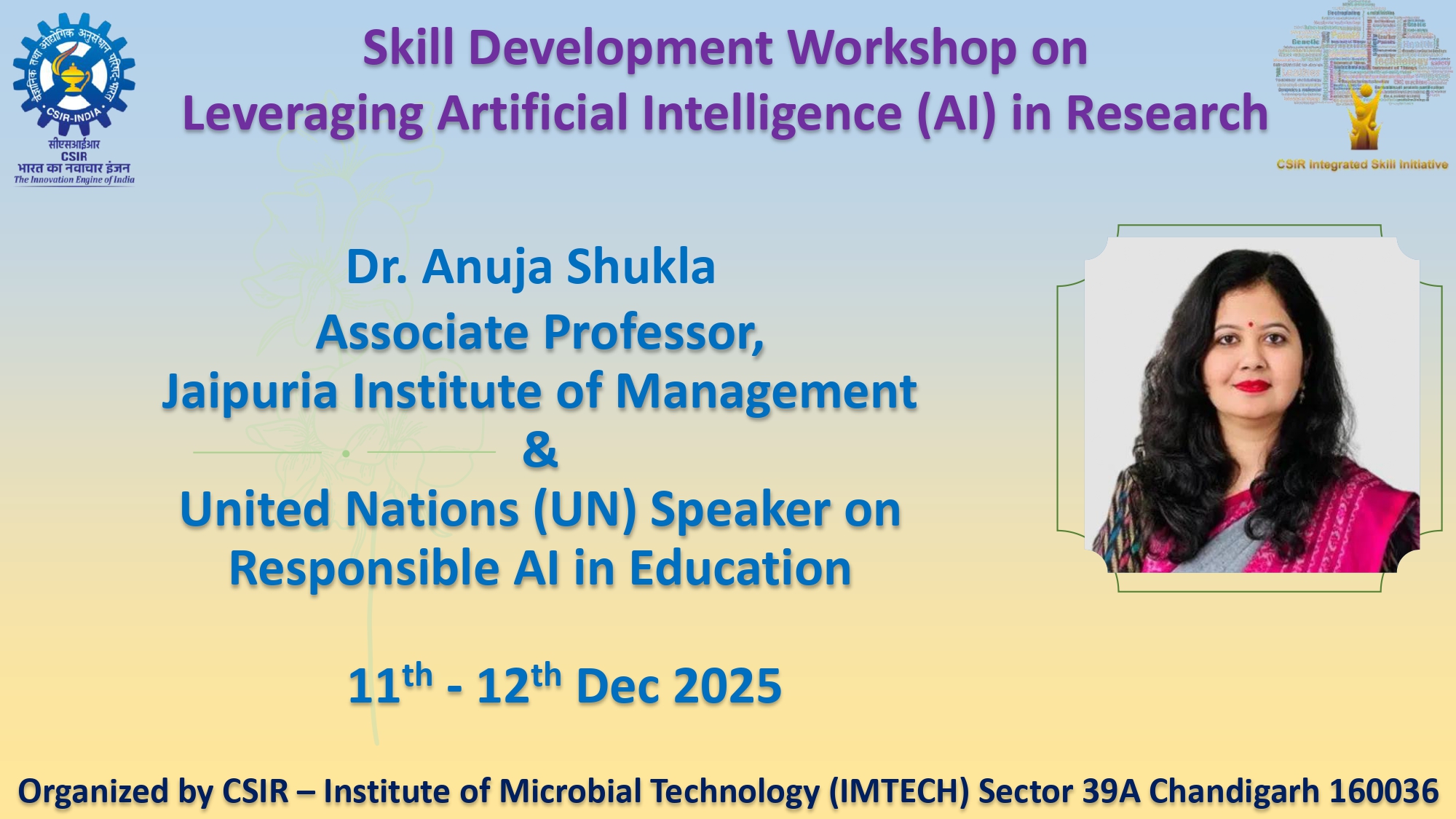 Skill Development Workshop on Leveraging Artificial Intelligence (AI ...