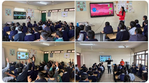 Under the @CsirJigyasa  program, a science lecture on the topic “Role of Nutrition in Body Growth and Immunity” was conducted for Class 7 students (53  girls and 59 boys) on 11th February, 2026 at Government Model High School (GMHS), Maloya-II