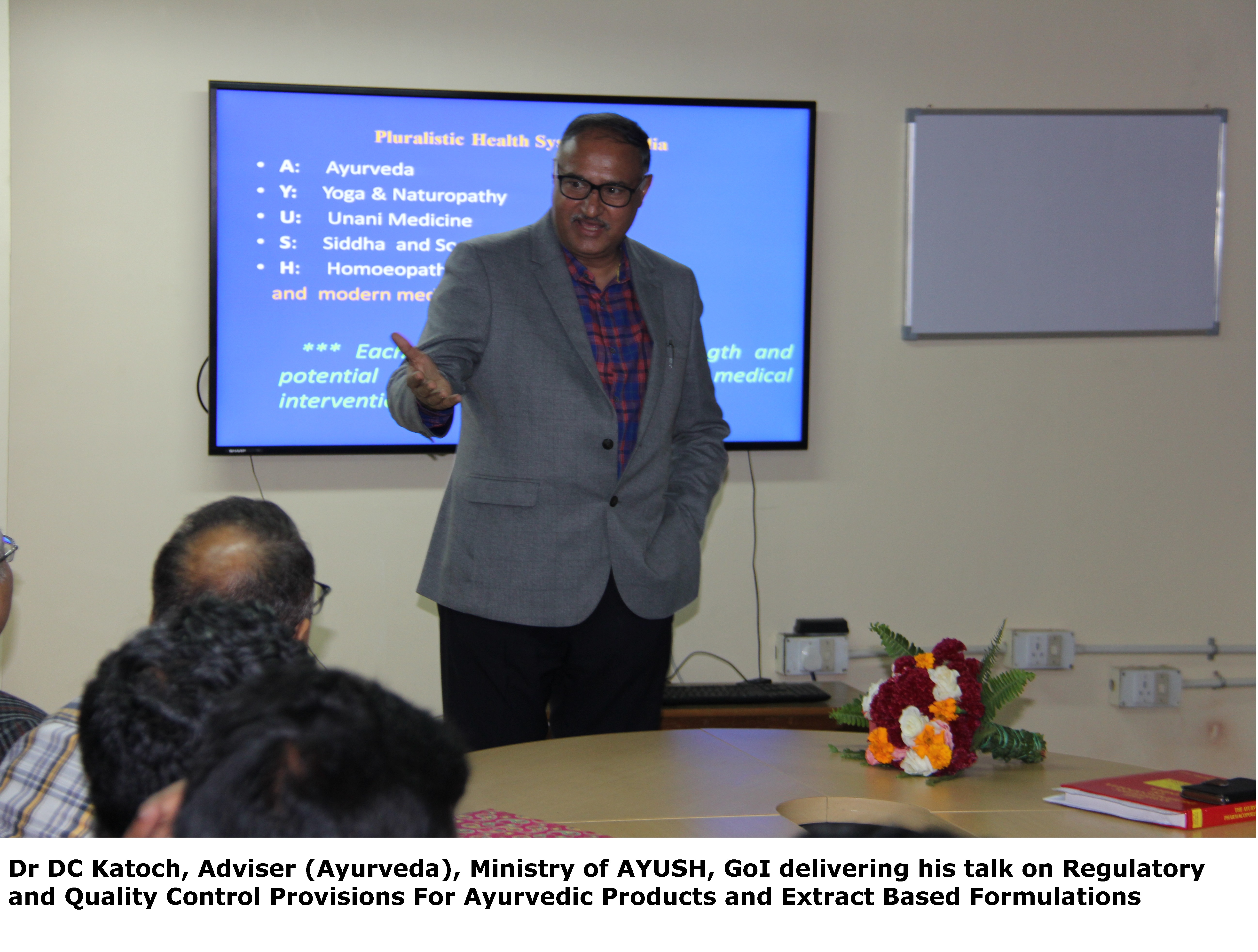 डॉ डीसी कटोच सलाहकार (आयुर्वेद), आयुष मंत्रालय, भारत सरकार द्वारा विशेष व्याख्यान